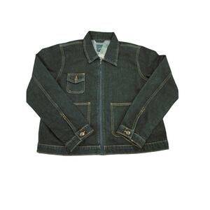 NWT Wild Fabel Women's Denim Utility Jacket  Color: Blue  Size: L